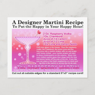 Cartão postal de Receita de Framboesa Martini
