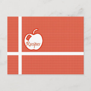 Cartão postal de receita de maçã