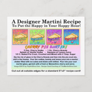 Cartão postal de recepção Cherry Pie Martini