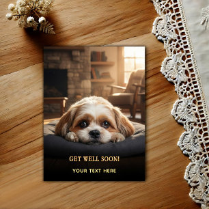 Cartão Postal de Recuperação Adorável Shih Tzu