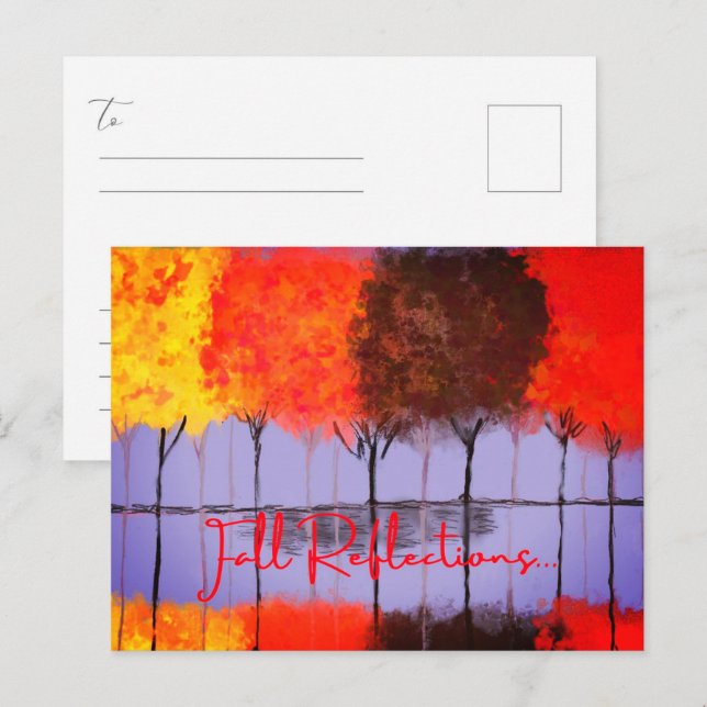 Cartão postal de reflexões de outono (Frente/Verso)