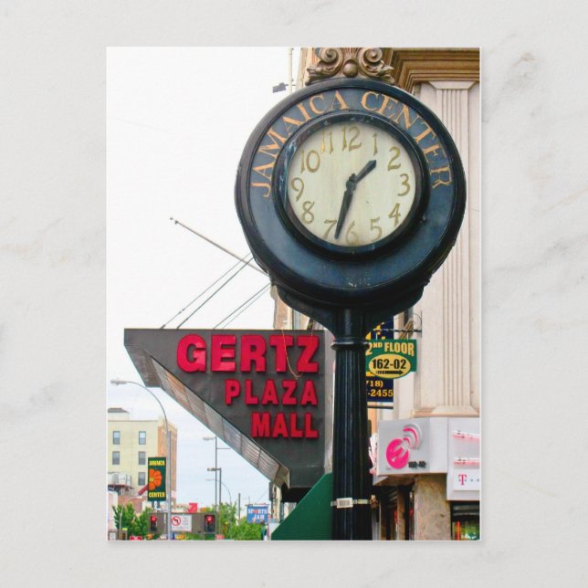 Cartão postal de relógio de ferro fundido no Jamai (Frente)