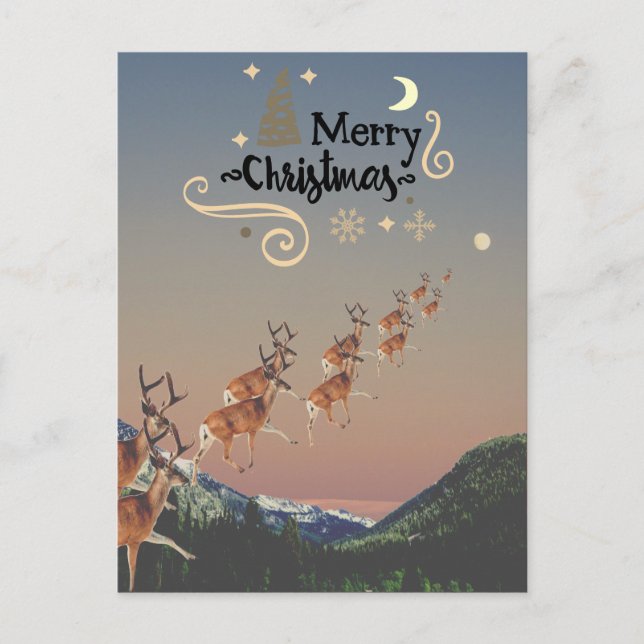 Cartão Postal de Reno Comestível Sobre as Montanha (Frente)