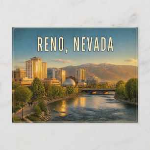 Cartão postal de Reno Nevada com horizonte