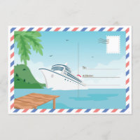 Cartão Postal de Reserva de Data de Cruzeiro