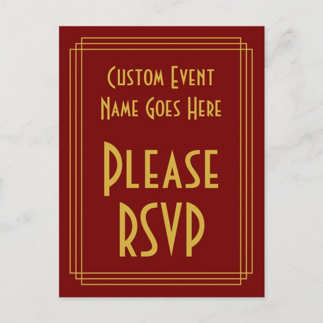 Cartão postal de resposta "Por favor, responda" co (Frente)