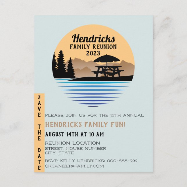 Cartão postal de Reunião da Família (Frente)