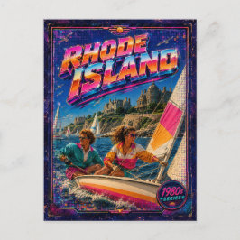 Cartão postal de Rhode Island dos anos 80 Retro