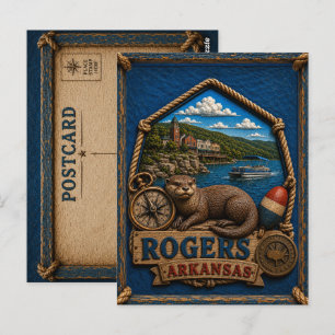 Cartão Postal de Rogers Arkansas Viagem Vintage