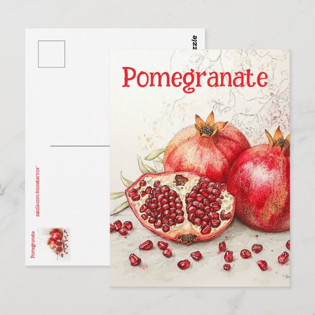 Cartão Postal de Romã (Frente/Verso)
