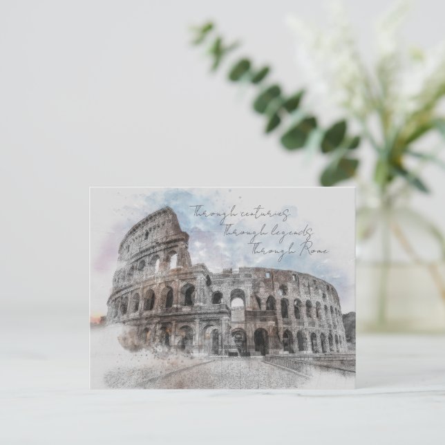 Cartão Postal de Roma – Através dos Séculos, Atrav (Em pé/Frente)