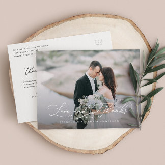 Cartão Postal de Romance Amor e Agradecimento