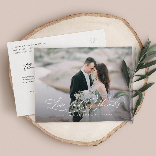 Cartão Postal de Romance Amor e Agradecimento (Criador carregado)