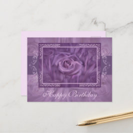 Cartão postal de Rosa Roxa e Renda