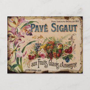 Cartão postal de rótulo antigo