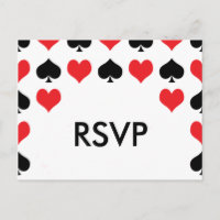 Cartão postal de RSVP de Casino de Hearts Spades