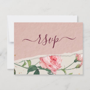 Cartão postal de RSVP Floral Chic