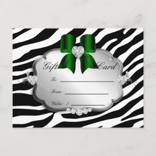 Cartão postal de Salão Zebra Jewels Arco Verde