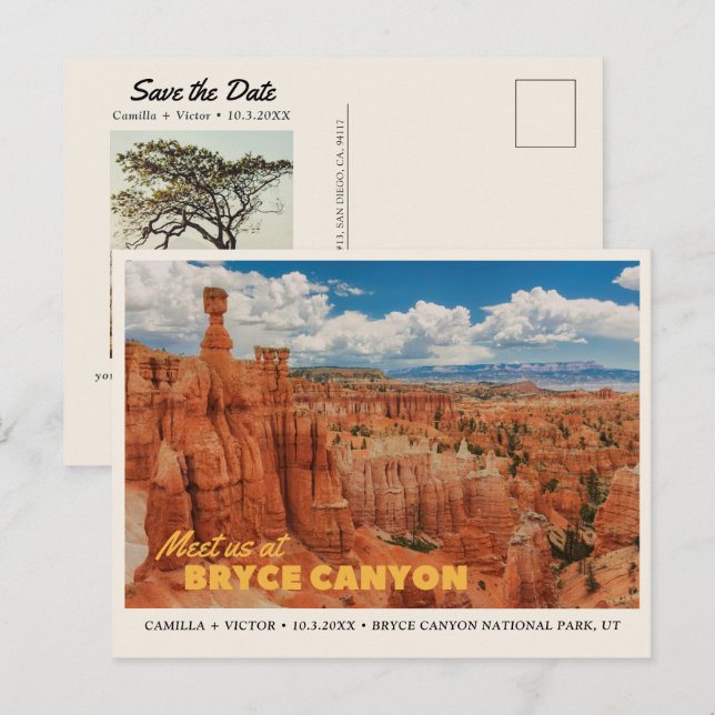Cartão Postal de Salvar a Data do Parque Nacional  (Frente/Verso)