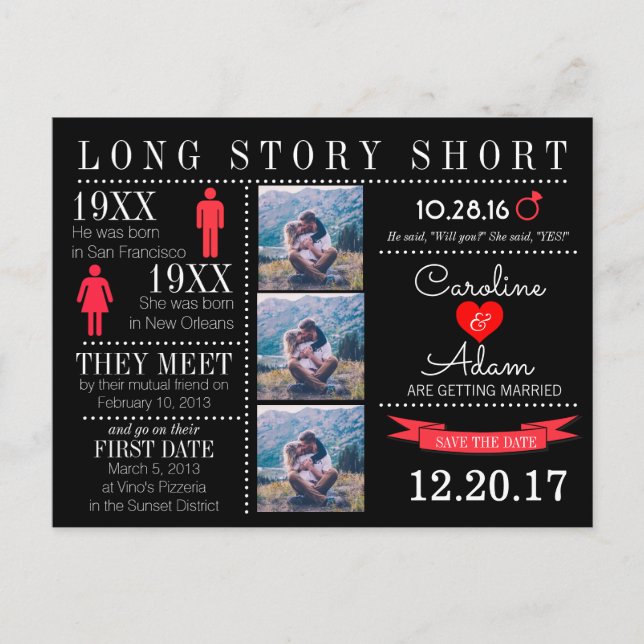 Cartão Postal de Salvar Data do Cronograma (Frente)