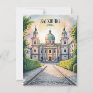 Cartão postal de Salzburgo Áustria