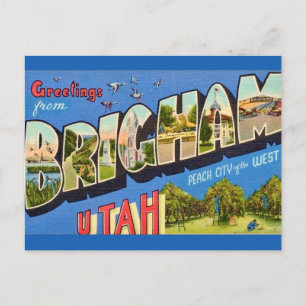 Cartão postal de saudação de Brigham Utah