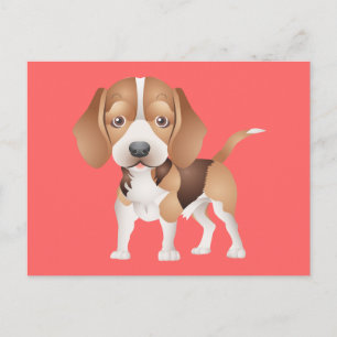 Cartão Postal de Saudação de Cachorro Beagle Filho