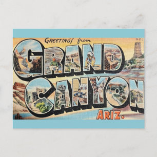 Cartão postal de saudação do Grand Canyon Vintage