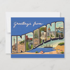 Cartão postal de saudação retro Indiana