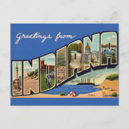Cartão postal de saudação retro Indiana