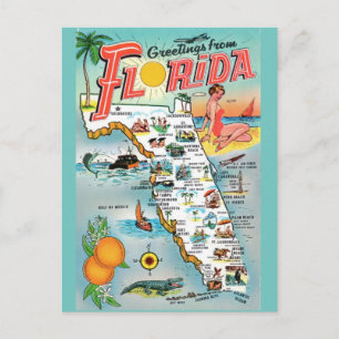 Cartão Postal de Saudações da Flórida