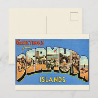 Cartão Postal de Saudações das Bermudas