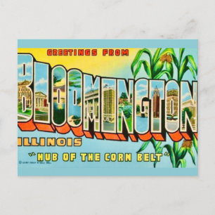Cartão postal de saudações de Bloomington IL