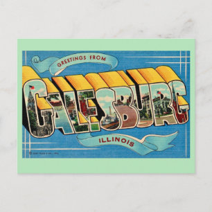 Cartão postal de saudações de Galesburg Illinois