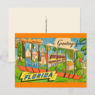 Cartão postal de saudações de Leesburg Florida