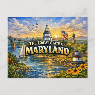 Cartão Postal de Saudações de Maryland