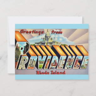 Cartão postal de saudações de Providence RI