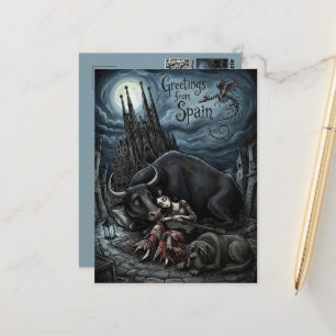 Cartão postal de Saudações Inspiradas em Goth da E