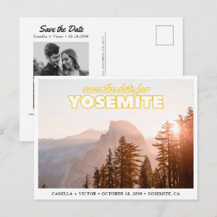 Cartão Postal de Save the Date de Casamento em Yos
