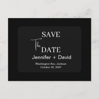 Cartão Postal de Save the Date de Casamento Minima