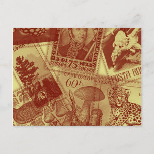 Cartão Postal de Selos Antigos