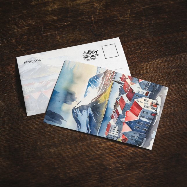 Cartão postal de seringa para a Islândia Reykjavik (Criador carregado)