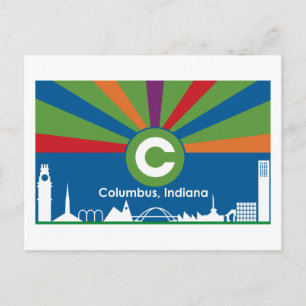 Cartão postal de Sinalizador de Colombo Indiana