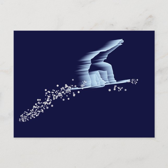 Cartão postal de snowboarder (Frente)