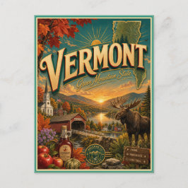 Cartão Postal de Souvenir de Viagem Retro de Vermo