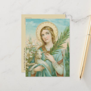 Cartão postal de Sta. Inês de Roma (MH 01)