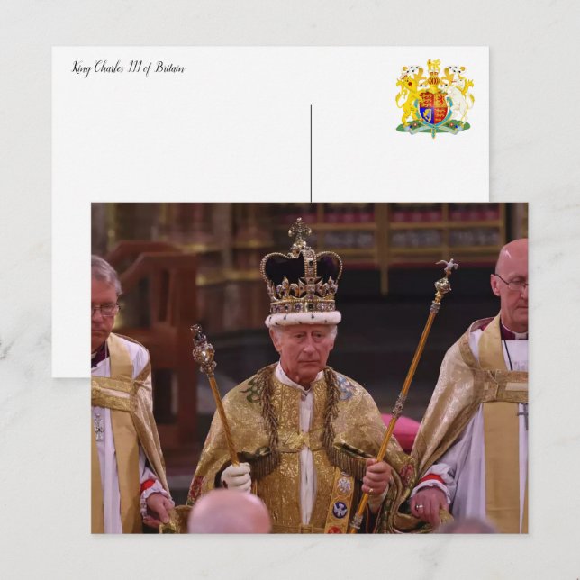 Cartão postal de Sua Majestade Carlos III (Frente/Verso)