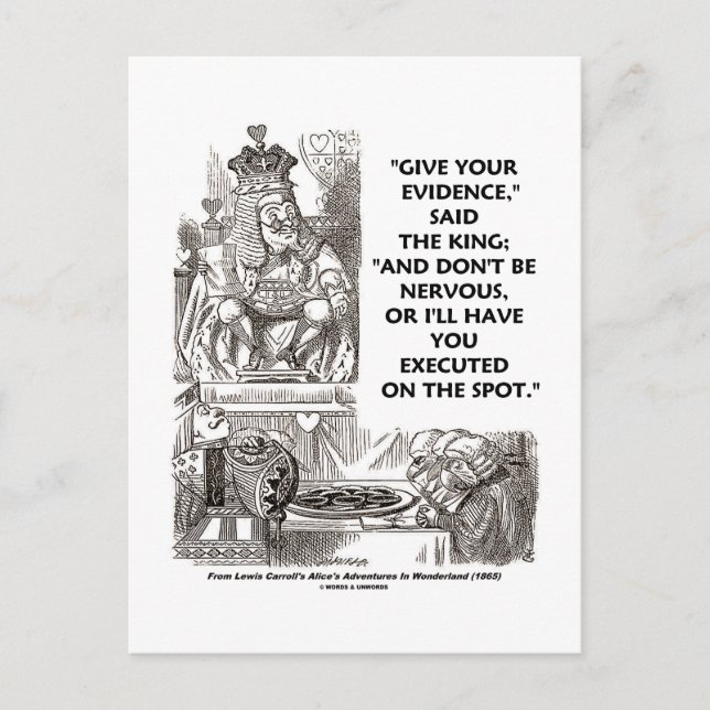 Cartão Postal Dê suas evidências Não seja Nervosa Maravilha (Frente)