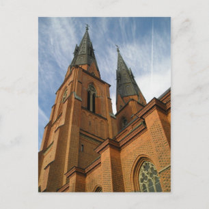 Cartão postal de Suecia da Catedral de Uppsala