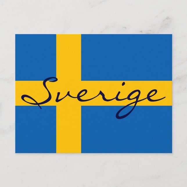 Cartão postal de Suecia sueco Sverige (Frente)